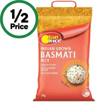 Woolworths SunRice Basmati Rice 5 kg offer