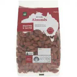 Woolworths Woolworths Australian Almond Roasted & Salted 750g offer