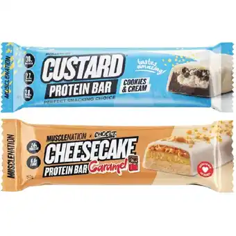 Woolworths Muscle Nation Protein Cheesecake or Custard Bars 50-60g^ offer