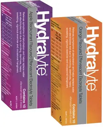 Coles Hydralyte Effervescent Tablets 10 Pack^ offer