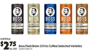 Campbells Wholesale Boss Flash Brew Coffee offer