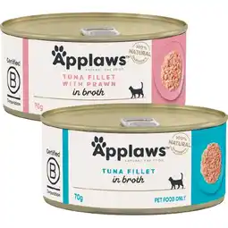 Woolworths Applaws Wet Cat Food Tins 70g offer