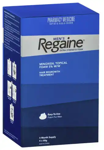 My Chemist Regaine men’s extra strength foam 4 month’s supply offer