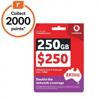 Woolworths Vodafone $250 Starter Pack† offer