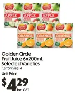 Campbells Wholesale Golden Circle Fruit Juice offer