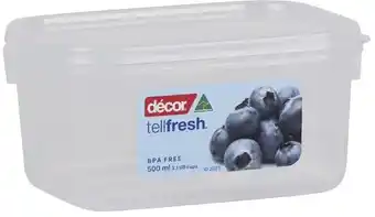 Coles Décor Tellfresh Container 500mL offer