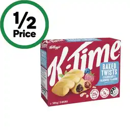 Woolworths Kellogg’s K-Time Twists 185g Pk 5 offer