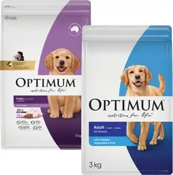 Coles Optimum Dry Dog Food 2.5kg-3kg offer