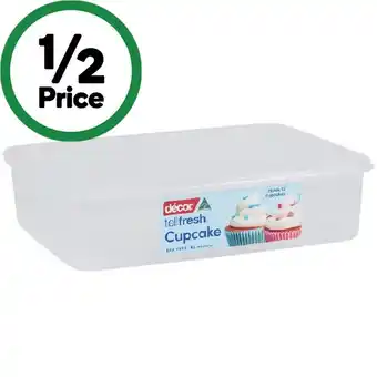 Woolworths Decor Tellfresh Cupcake Container 4 Litre offer