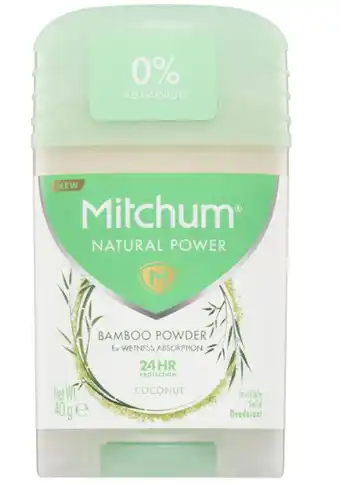 My Chemist Mitchum for women natural power deodorant stick coconut 40g offer
