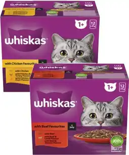 Coles Whiskas Favourites Cat Food 12x85g offer