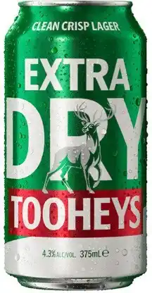 Coles Tooheys Extra Dry Cans 8x375mL offer