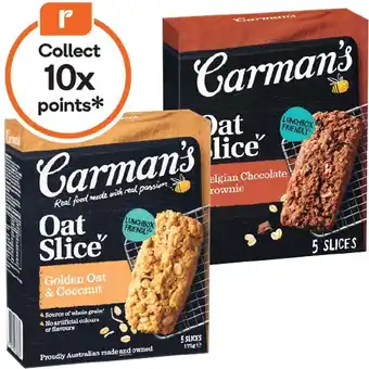 Woolworths Carman’s Oat Slices 175g Pk 5 offer