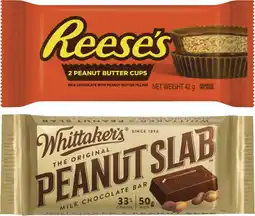 Coles Reese's Chocolate Cups 39g or Whittaker's Chocolate Slab 45g-50g offer