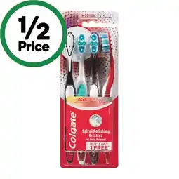 Woolworths Colgate 360 Advanced Optic White Toothbrush Pk 4 offer