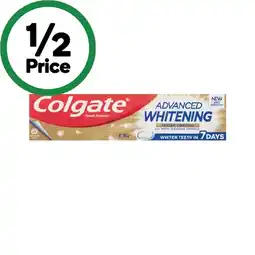 Woolworths Colgate Advanced Whitening Tartar Control Toothpaste 200g offer