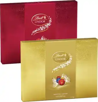 Coles Lindt Lindor Gift Box 232g-235g offer