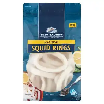 Woolworths Just Caught Frozen Natural Squid Rings 500g – From the Seafood Freezer offer