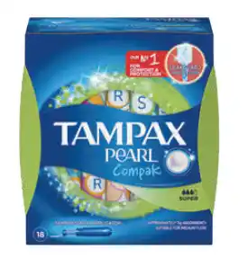 Tampax compak pearl super 18 pack