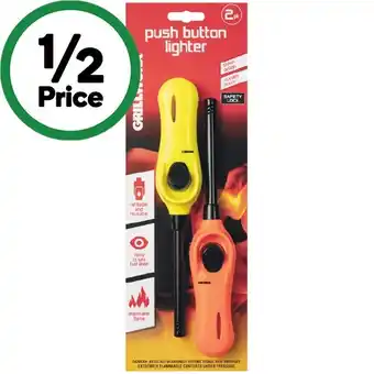 Woolworths Grillworx Push Button Lighter Pk 2 offer