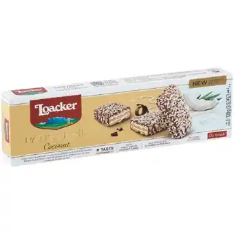 Woolworths Loacker White Chocolate & Coconut Wafers 100g offer