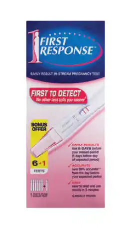 My Chemist First response in-stream pregnancy test 7 offer