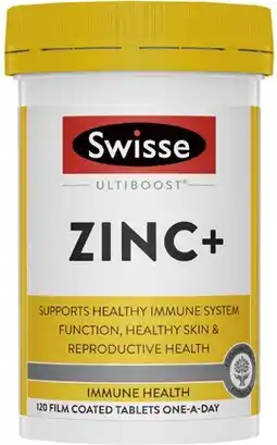 Coles Swisse Ultiboost Zinc+ Tablets 120 Pack^ offer