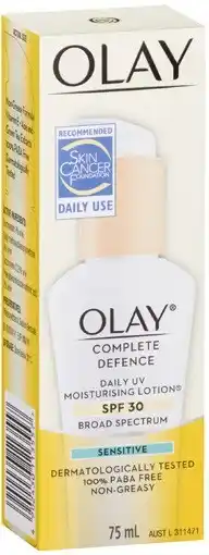 Coles Olay Complete Sensitive Moisturising Lotion SPF30 75mL offer