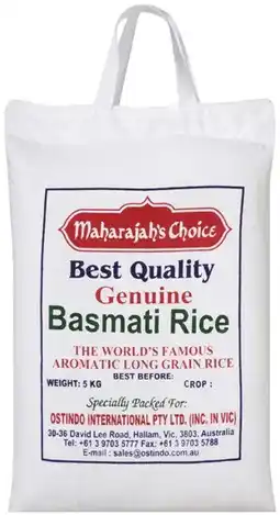 Coles Maharajah's Choice Basmati Rice 5kg offer