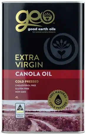 Coles Good Earth Oils Extra Virgin Canola Oil 4 Litre offer