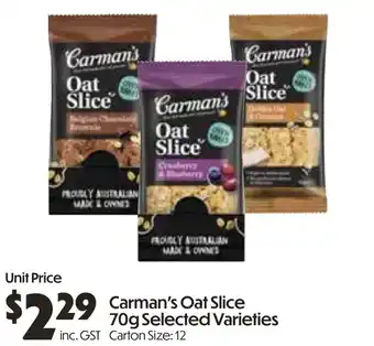 Campbells Wholesale Carman's Oat Slice offer