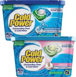 Coles Cold Power Laundry Capsules 26 Pack offer