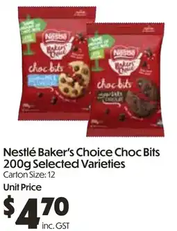 Campbells Wholesale Nestlé Baker's Choice Choc Bits offer