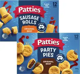 Coles Patties Party Pies or Sausage Rolls 12 Pack 450g-560g offer