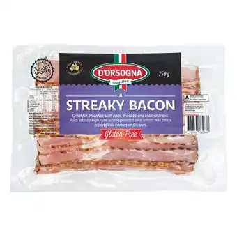 Woolworths D’Orsogna Streaky Bacon 750g – From the Fridge offer