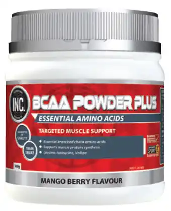 My Chemist Inc bcaa powder plus mango berry 500g offer
