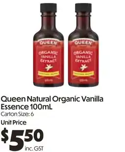 Campbells Wholesale Queen Natural Organic Vanilla Essence offer