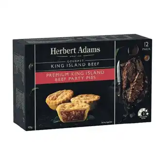 Woolworths Herbert Adams King Island Beef Party Pies or Sausage Rolls 420g Pk 12 – From the Freezer offer