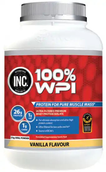 My Chemist Inc 100% wpi vanilla 2kg offer