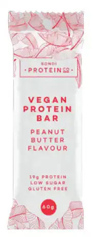 My Chemist Bondi protein co. vegan protein bar peanut butter 60g offer