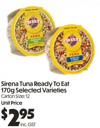 Campbells Wholesale Sirena Tuna Ready To Eat offer