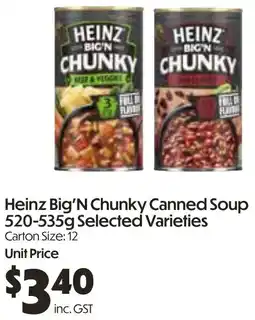 Campbells Wholesale Heinz Big'N Chunky Canned Soup offer