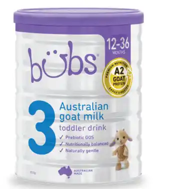 Bubs goat toddler formula 800g