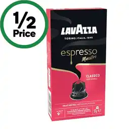 Woolworths Lavazza Coffee Capsules Pk 10 offer