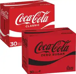 Coles Coca-Cola Soft Drink 30x375mL offer