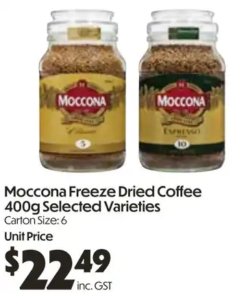 Campbells Wholesale Moccona Freeze Dried Coffee offer