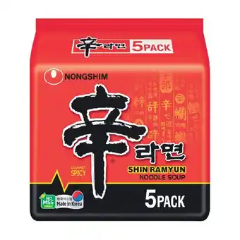 Woolworths Nongshim Noodles 460-600g Pk 4/5 offer