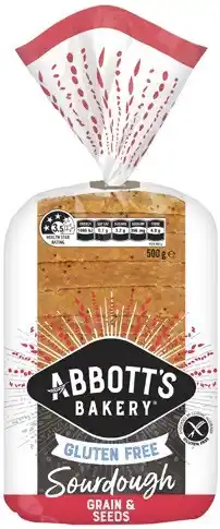 Coles Abbott's Gluten Free Sourdough Grain 500g offer