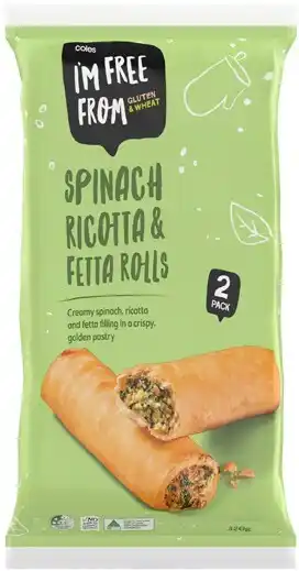 Coles Coles I'm Free From Spinach & Ricotta Rolls 2 Pack 320g offer