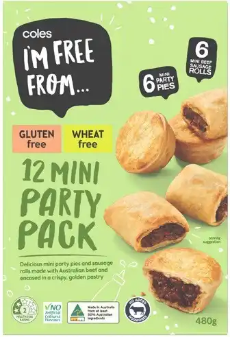 Coles Coles I'm Free From Mini Party Pack 480g offer